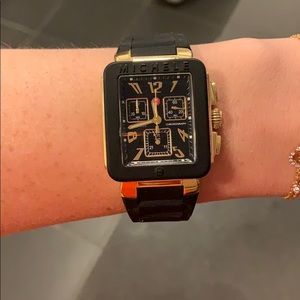 Michele Square Black Jelly Watch Authentic